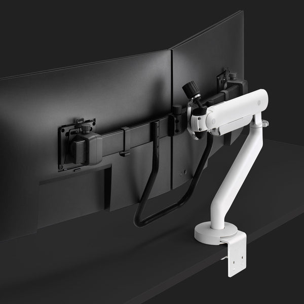 Flo X Large Format Dual Monitor Arm Herman Miller Gaming