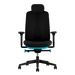Front view of a Herman Miller Vantum Gaming Chair in Abyss blue.