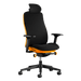 A Herman Miller Vantum Gaming Chair in Helio orange viewed from the front.