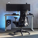 A Herman Miller X Logitech Embody Gaming Chair in Black as part of a gaming setup.
