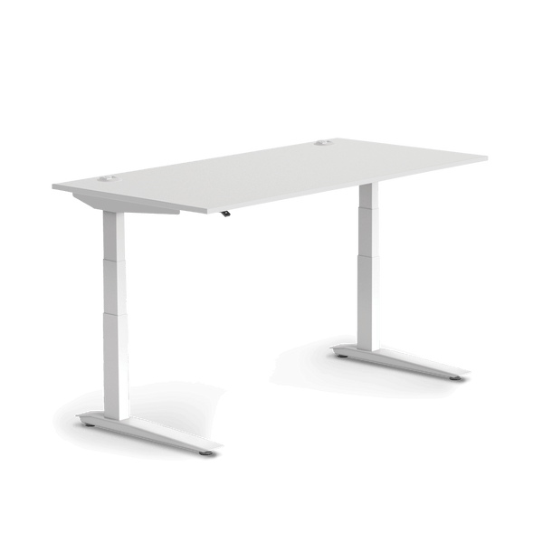 Jarvis Standing Gaming Desk - White/White