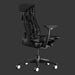 Back view of an Embody Gaming Chair in Black from Herman Miller Gaming