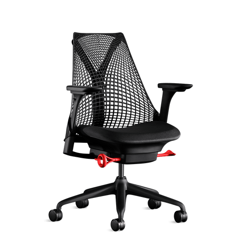 Side view of a Sayl Gaming Chair in Black from Herman Miller Gaming