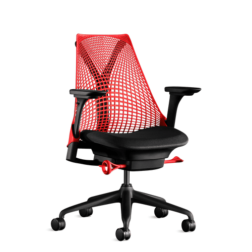 Side view of a Sayl Gaming Chair in Red from Herman Miller Gaming